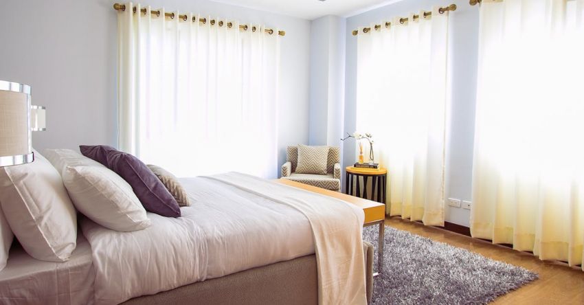 Bedroom - White Bed Comforter during Daytime